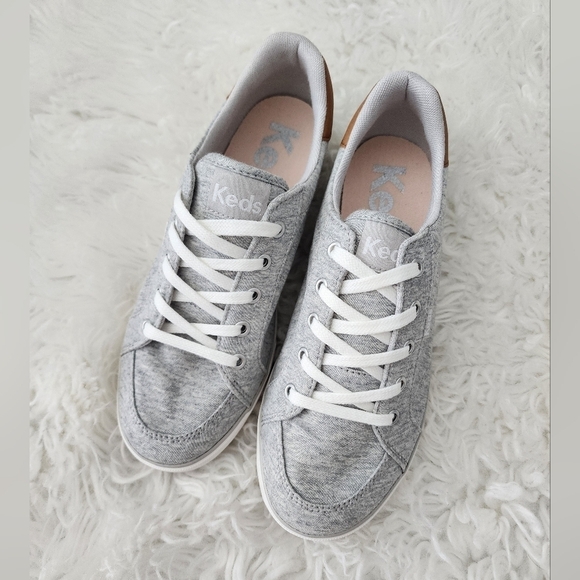 Keds Center III Jersey Lace Up - Women. Grey. Size 6 Wide. New.  The sneaker t - Picture 2 of 6